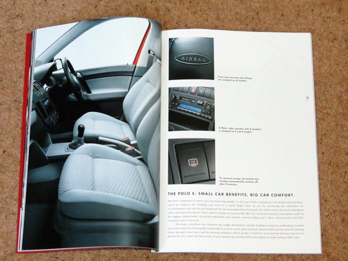 2002-03 VW POLO Sales Brochure - Sport SE S E - Near Mint Condition - 第 6/12 張圖片