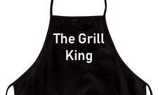 Funny Apron For Dad "The Grill King" Novelty Aprons For Men