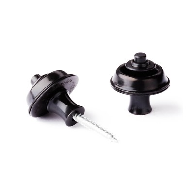 Dunlop SLS1103BK Straplok Original Strap Retainer System, Black Oxide