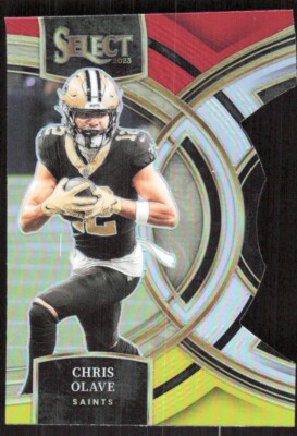2023 9493E Panini Select YELLOW READ PRIZM DIE-CUT Chris Olave New Orleans