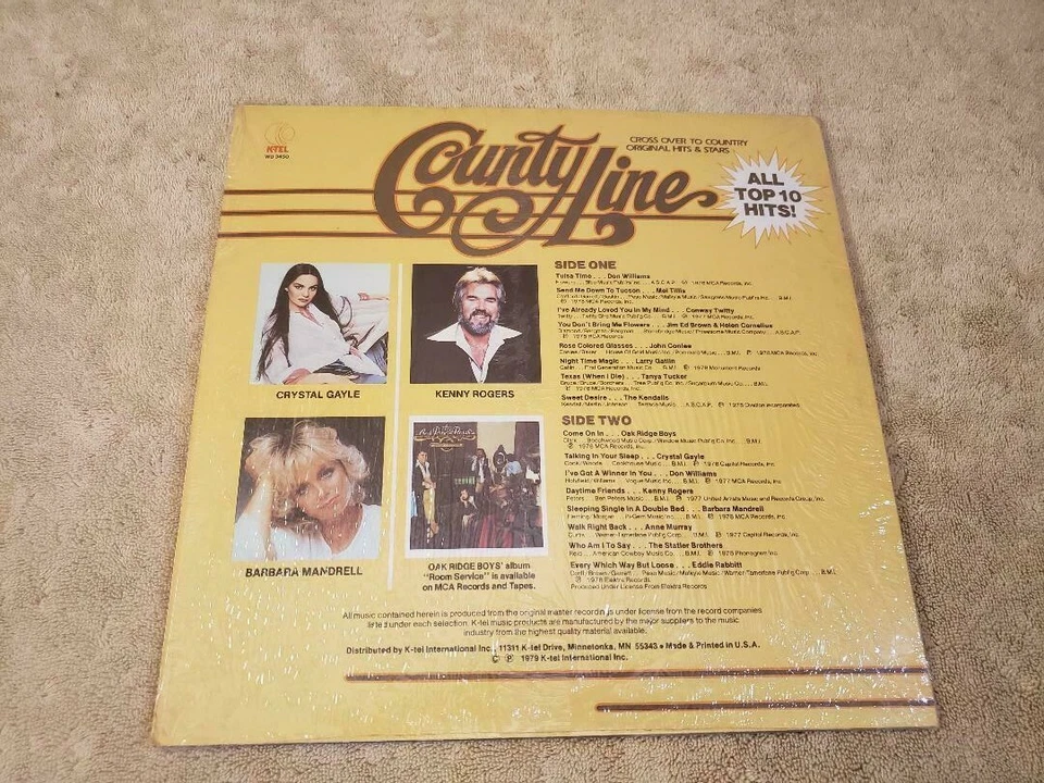 COUNTY LINE ~ 16 COUNTRY HITS ~ WU3450 ~ 1979 ~ LP ~ EX - Image 3 of 4