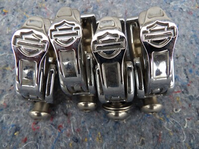 Set 4 OEM Harley Sportster Dyna 39mm Front Fork Quick release windshield clamps