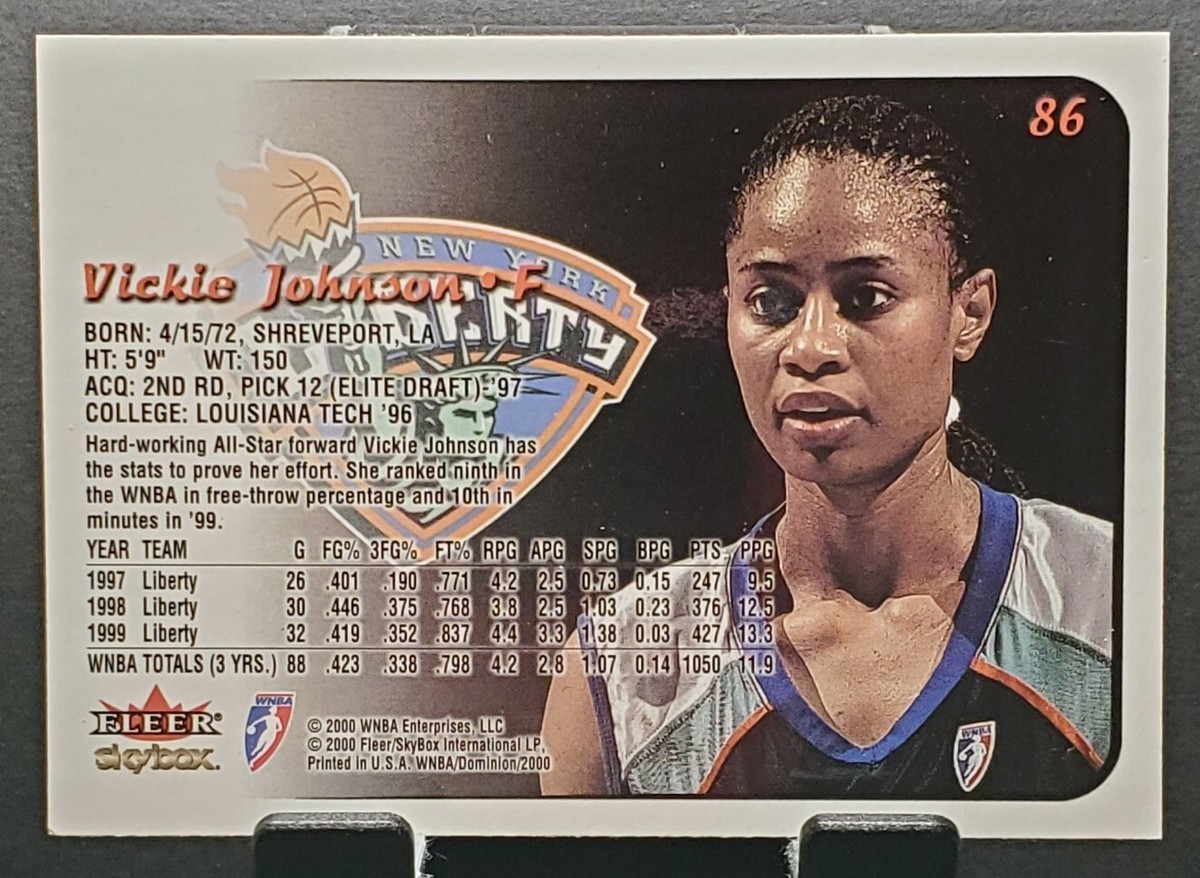 2000 Fleer Dominion #86 Vickie Johnson NY LIBERTY WNBA Basketball