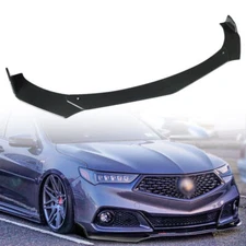 V STYLE GLOSS BLACK FRONT BUMPER LIP SPLITTER KIT FITS ACURA TLX SEDAN 2015-2021