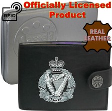 Royal Irish Regiment Wallet Personalised Soft Leather Army Official Men's RFID
