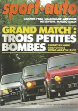 SPORT AUTO N°248 GP ALLEMAGNE / M. BALDI / GOLF GTI 16S / RITMO 105 TC / ESCORT