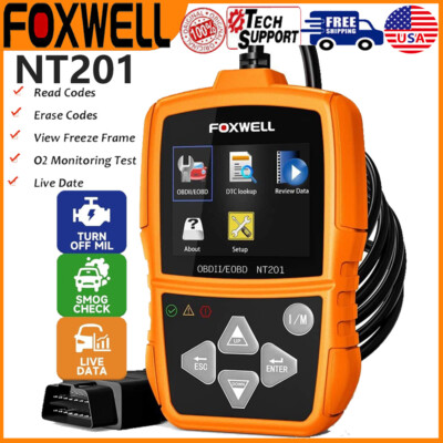 Foxwell NT201 OBD2 Scanner Car Code Reader Diagnostic Tool Check Engine Fault
