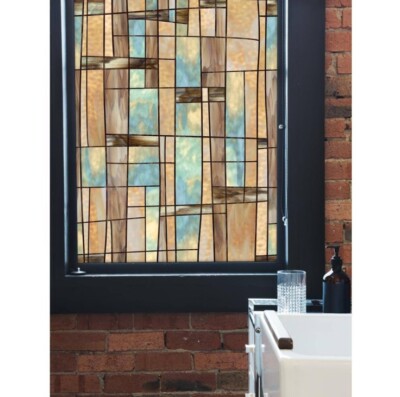 Home Privacy Glass Window Film Decorative Stained Etched Modern UV Artscape City