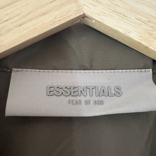 Fear of God Essentials Kids Size 10 Coaches Snap Button Jacket Wood Brown NWOT - Picture 6 of 11