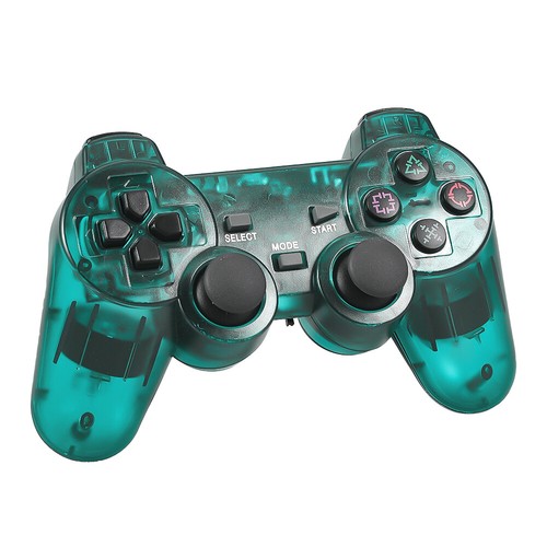 For Sony PlayStation PS2 Game Vibration Wireless Controller Transparent Color - Picture 12 of 12