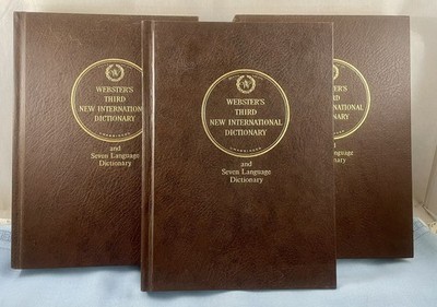 Webster's 3rd New Int'l  Dictionary & 7 Language Dictionary - 3 Vol. Set - 1981