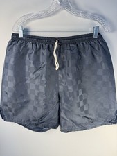 Vtg Yale Sportswear Nylon Athletic Shorts Men Large Navy Drawstring Made In USA