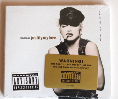 MADONNA ''Justify My Love'' CD MAXI SINGLE - 1st Reissue Digipak - RARE MISPRINT