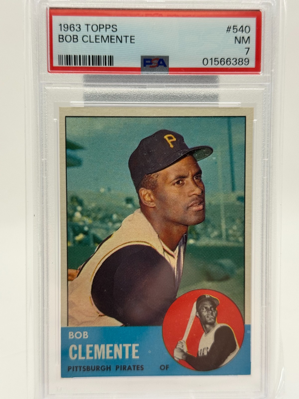 1963 TOPPS #540 BOB Roberto CLEMENTE PSA 7 Pittsburgh Pirates