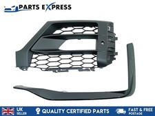 AUDI Q2 S-LINE 2017-2020 FRONT BUMPER LOWER FOG GRILLE+BLACK TRIM-LEFT N/S-NEW