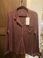 Cozy Earth Womens Burgundy Bamboo Sleep Pajama Shirt Size Large - NWT