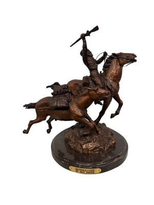 Western Bronze statue sculpture ''Rendezvous''