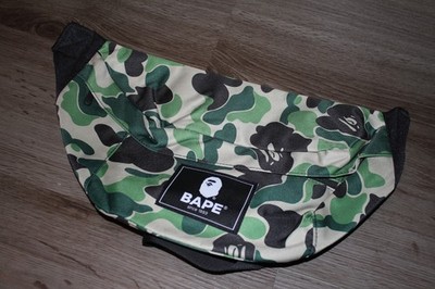 A Bathing Ape ''BAPE'' 2021 Streetwear Y2K XXL Sling Bag Body Bag Camo Green (Neu)