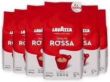 LAVAZZA QUALITA ROSSA COFFEE BEANS, PACK OF 6, 6 X 1000G WITH FREE SHIPPING 12.25 per kilo