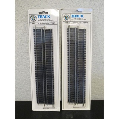 (2) Packs Bachmann 44112 9'' Straight Train Tracks - 4 Pieces HO Scale (8 Total)