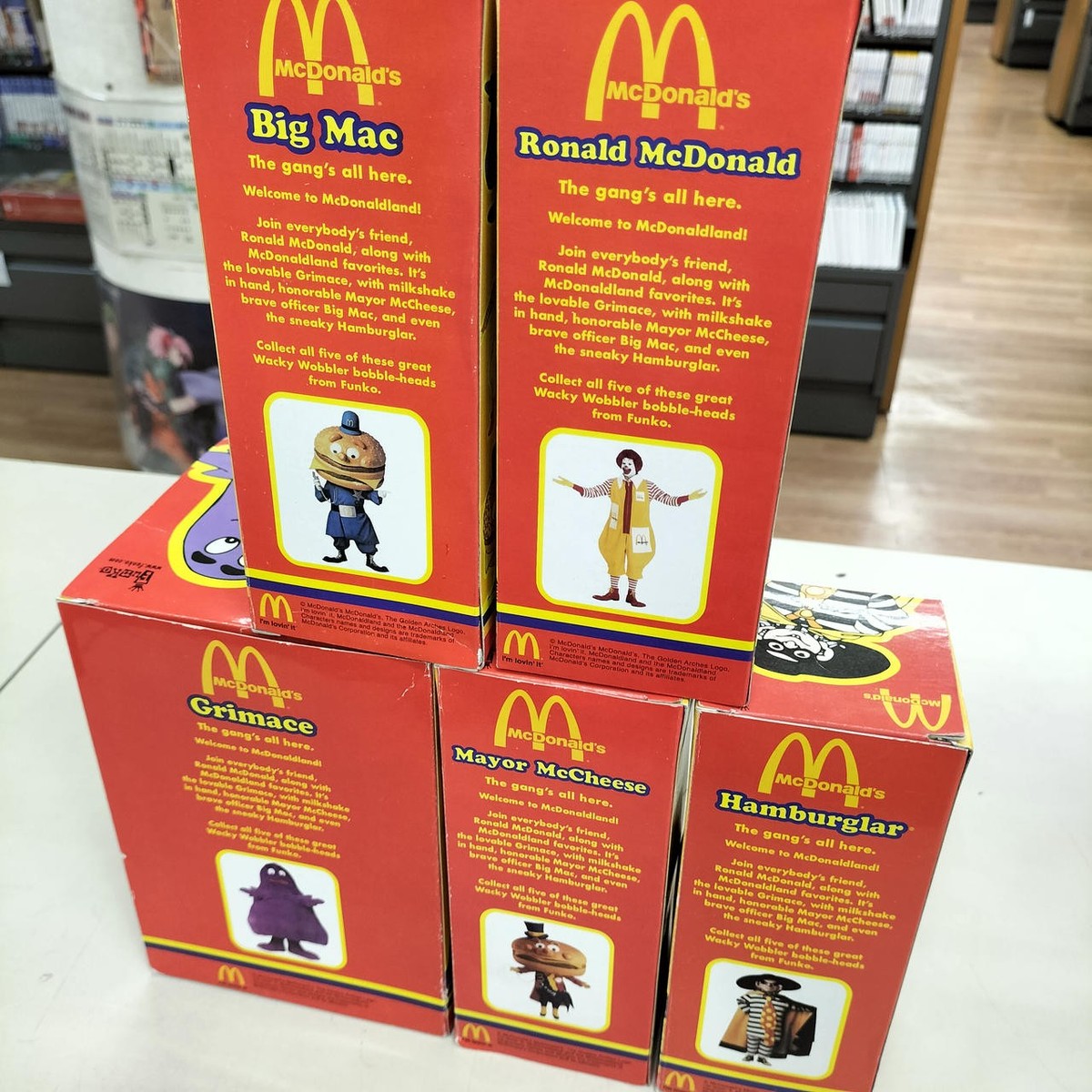 Funko Wacky Wobbler Bobble McDonald's Figure Set 5 Vintage Used