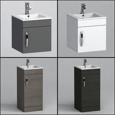 400mm Bathroom Vanity Unit Cabinet Sink Wall Hung & Floor Standing Cloakroom
