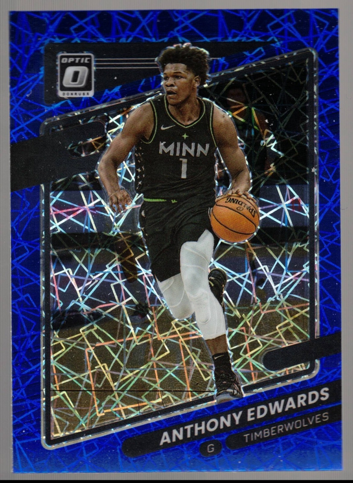 Anthony Edwards - 2021-22 Panini Donruss Optic Blue Velocity Prizm #83 FREE SHIP