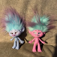 2 Trolls World Tour Poppy  Branch Doll Action Figures 6" to 9" Figure Set LOT