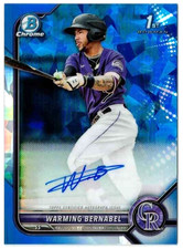 WARMING BERNABEL 2022 Bowman Sapphire Prospect Autograph #BSPA-WB AUTO 1st RC!