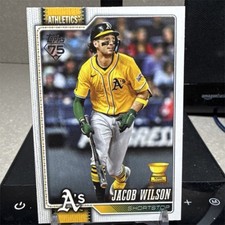 Topps 2026 Series 1 Jacob Wilson Oakland Athletics 75th Rookie Cup Baseball #240