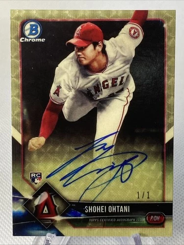 Shohei Ohtani 2018 Bowman Chrome Rookie Auto Novelty/Custom Card