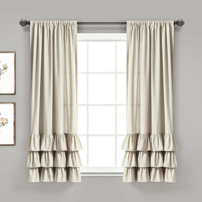 Allison Rüschen-Fenstervorhang, 160 cm lang x 101,6 cm breit, neutral