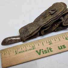 Vintage Corn Shucker Husker Knife Leather Hand Strap Primitive Farm Tool Harvest