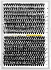 Individual Lashes 320pcs LANKIZ Cluster Lashes 30D+40D D Curl 9-16mm Mix