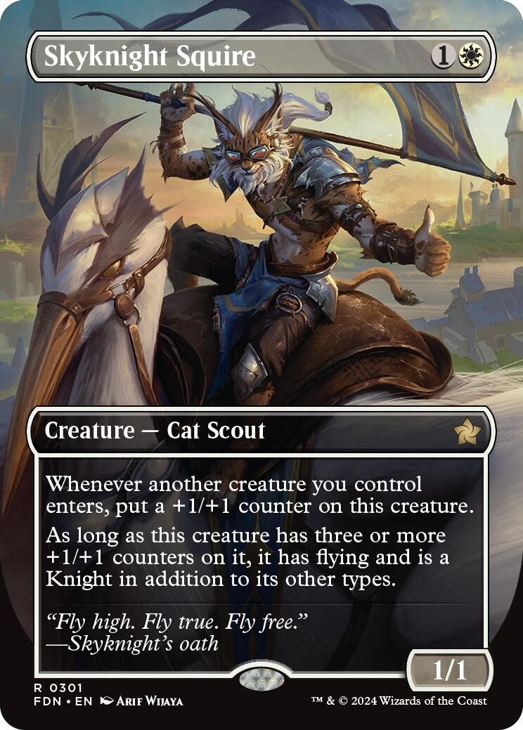 Skyknight Squire (Borderless) - 301 - NM - Foundations