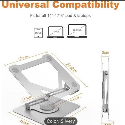 Ganzmetall tragbar Laptop Ständer Erhöhung Tablet verstellbar Halter für Schreibtisch 360