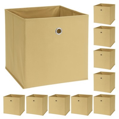 10er Set Aufbewahrungsbox 30x30 cm Aufbewahrungs Regal Korb Box Stoff Faltbox