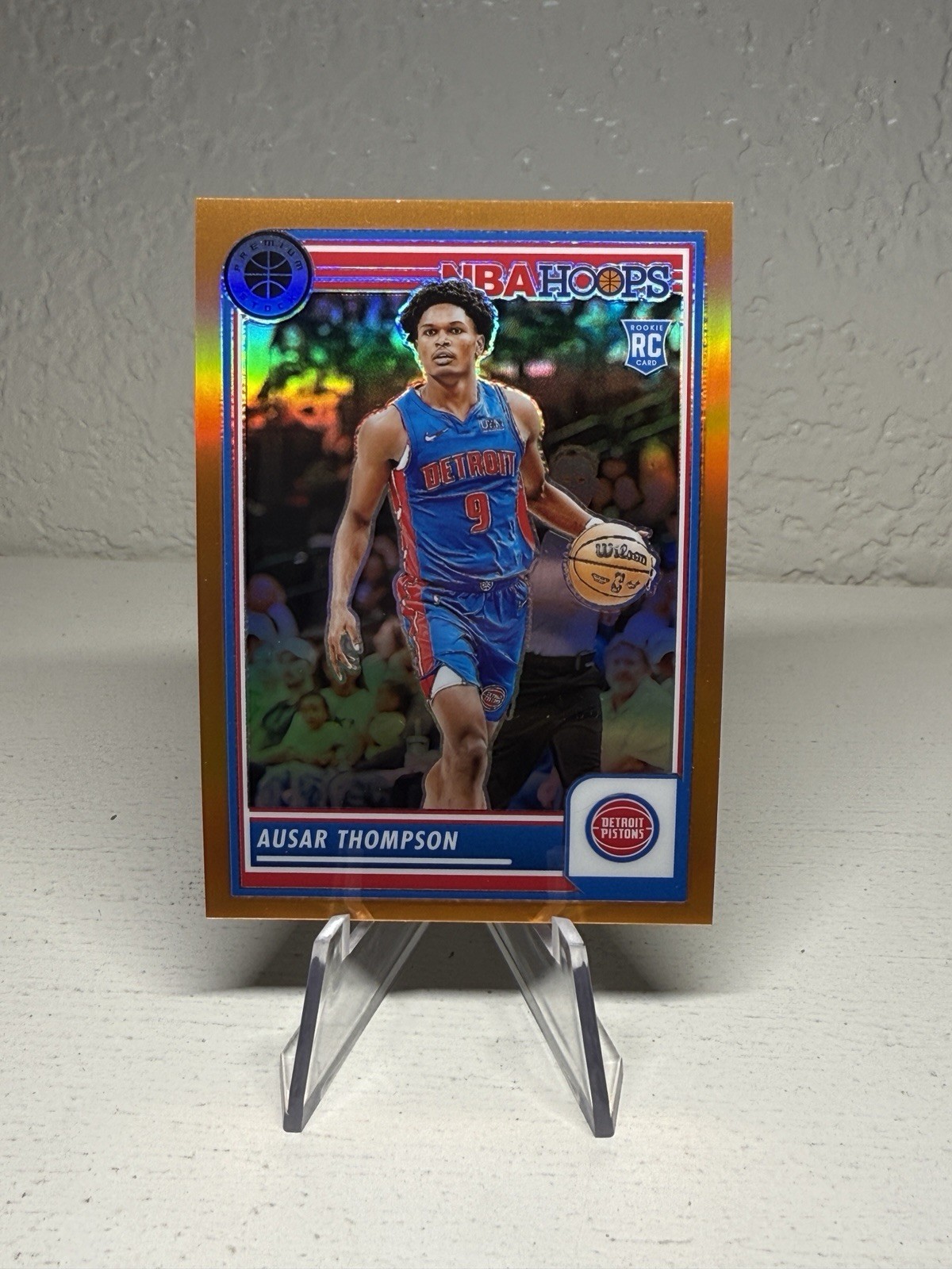 2023 Panini NBA Hoops Premium Stock Orange Prizm /299 Ausar Thompson #100