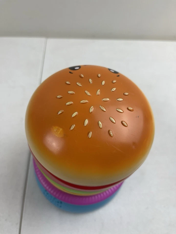 Juguete de actividad musical incompleto Bright Starts Stack 'N Spin Burger Foto 4 de 4