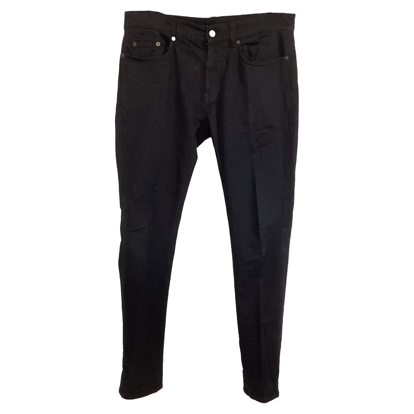 Jeans Saint Laurent slim fit in denim di cotone uomo nero taglia 48
