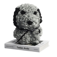 Teddy Rose Dog Artificial Flower Decoration Grey 