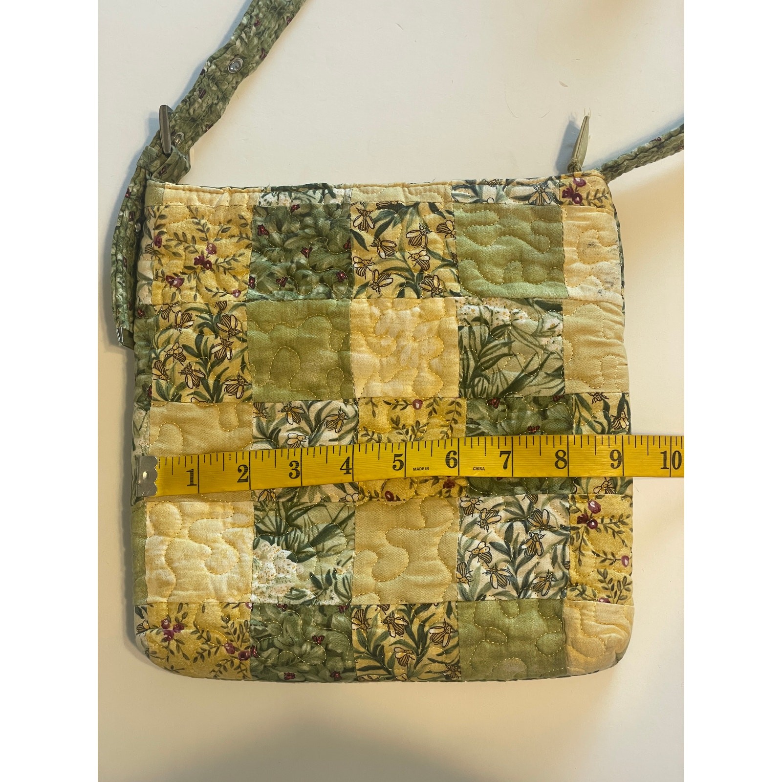 Donna Sharp Patchwork Crossbody Bag Yellow & Gree… - image 8