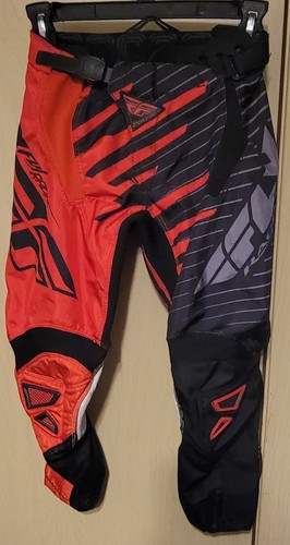 Fly Racing Racing pants size 24 Youth Sz Red Black Style Kinect Shock Motorcross - Picture 1 of 18