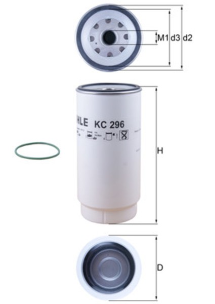Mahle Kraftstofffilter KC 296D Anschraubfilter Vorfilter FüR Urbino 95 Solaris 2-image