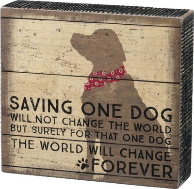 Primitives by Kathy 33718 Distressed Box Sign Wood Red 6 inches 5 x Standard