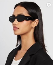 Prada PR17WS 1AB5S049 Women's Sunglasses 49 mm Black / Dark Grey Lens