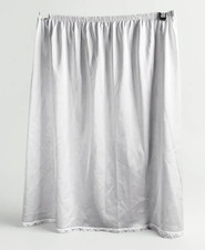 Vintage Vanity Fair Half Slip Womens Size M White Back Slit Satin Lace Trim