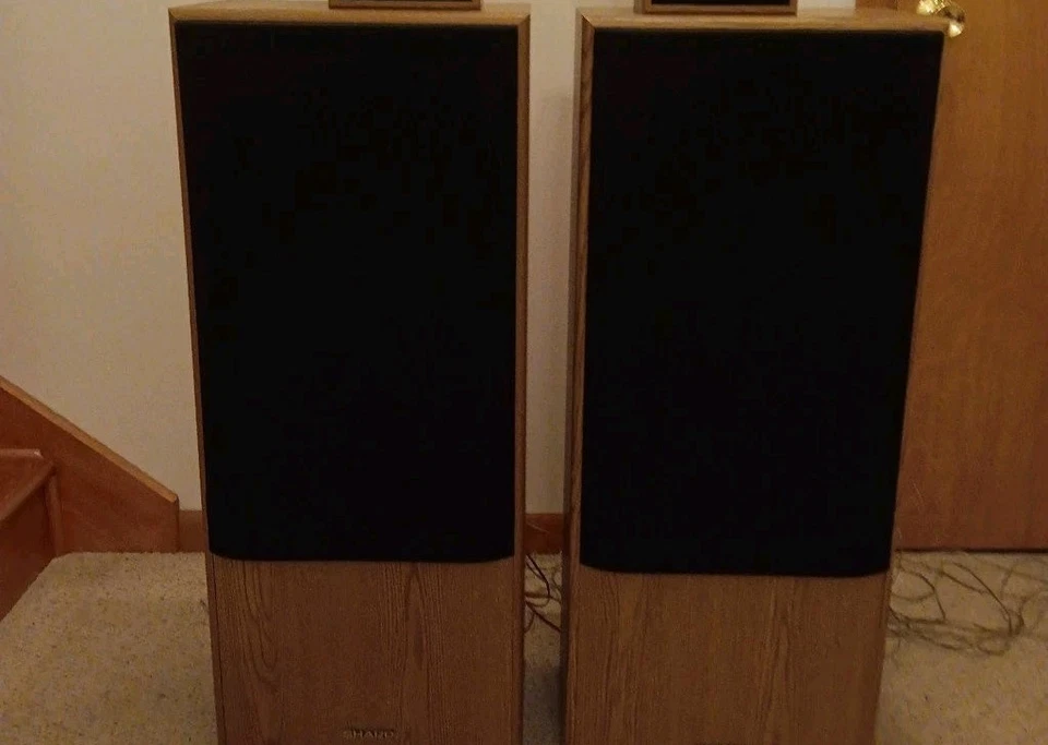 Par de Altavoces Vintage Sharp CP-5800p - Madera Beige Foto 2 de 4