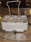 Coca-Cola Vintage Aluminum Metal 6-Pack Bottle Carrier 1950s