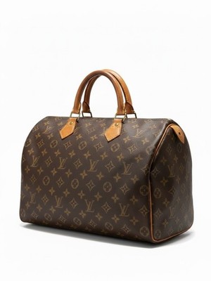 Vintage 1999 Louis Vuitton Speedy 35 Monogram Canvas Boston Bag